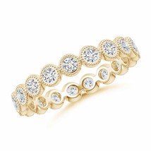 ANGARA Milgrain Diamond Eternity Wedding Band in 14K Gold (Grade-HSI2, 0.74 Ctw) - £921.54 GBP