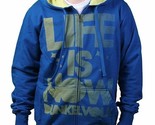 Dunkelvolk Life is Now Snorkel Blue Yellow Hoodie Hooded Sweater Peru Su... - £23.09 GBP