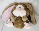 Applause Bunny Rabbit Plush Lop Ears Bunny Slippers 10” Easter Vintage 1985 - $15.79