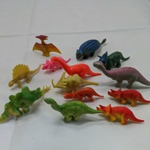 Lot Of (13) 2&quot; Dinosaur Children Toys Triceratops Pterodactyl Stegosaurus - £10.15 GBP