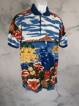 Nautica Men&#39;s SS Cotton Blue/Multicolor Hawaiian Print Polo Shirt, Size M - $379.77 MXN