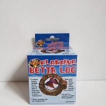 Betta Fish Aquarium Floating Log Sleep Play Breed Top Feed Bubble Nest 2 Gal Min - £7.09 GBP