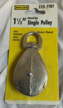 Metal Shop 1.5” Single Pulley Swivel Eye Nickel Plated - £7.00 GBP