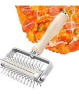 Pizza Dough Docker And Pastry Roller With Stainless Steel Spikes - Prevents - £27.49 GBP