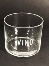 Crate &amp; Barrel VINO Etched Stemless Flat Bottom Wine Tumbler Krosno Poland - £9.48 GBP