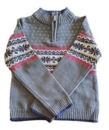 RORIE WHELAN ~ Size 5 ~ 1/4 Zip ~ Turtleneck Sweater ~ Cotton ~ GRAY Fai... - $42.10 CAD