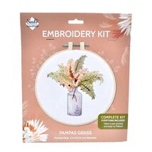 Needle Creations Pampas Grass 6 Inch Embroidery Hoop Kit - $8.42