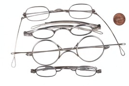 18th/19th Century collection coin silver slide temple eyeglasses - £334.78 GBP