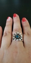 Paparazzi Ring (one size fits most) (new) DREAMY FIELDS BLUE RING - £5.98 GBP