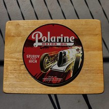 Vintage Polarine &#39;&#39;Sturdy And Rich&#39;&#39; Motor Oil Porcelain Gas &amp; Oil Pump Sign - $125.00