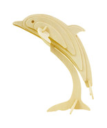 Dolphin 3D Wooden Puzzle DIY 3 Dimensional Wood Build It Yourself Wood C... - £5.44 GBP