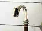 Walking Cane Nautical Brass Wolf Handle Handmade Wooden Walking Stick St... - $50.64 CAD
