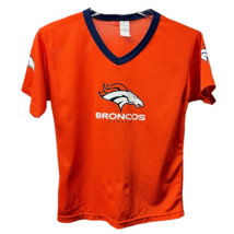Denver Broncos Franklin Boys Jersey T-Shirt Orange Mesh V Neck Short Sle... - £18.21 GBP