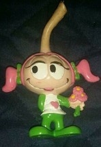 Vintage The Snorks Casey Kelp With Flowers Figurine Girl With 2 Ponytails - £11.66 GBP