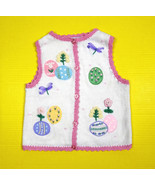 Hartstrings Vintage 90’s Y2K Easter Spring Sweater Vest Girls 5 6 Embroi... - $35.19 CAD