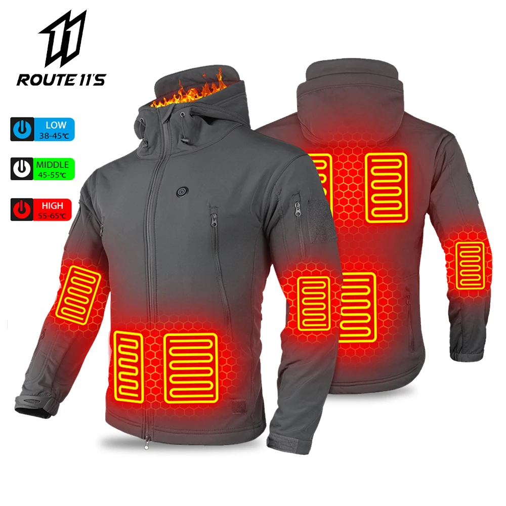 Winter Heated Jacket Motorcycle Men Heated Jacket Skiing Windproof Hiking Keep - £38.71 GBP+