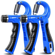 KDG Hand Grip Strengthener 2 Pack(Blue) Adjustable Resistance 10-130 lbs Forear - £21.49 GBP