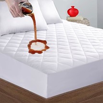 Quilted Fitted King Mattress Pad Cover, Waterproof Mattress Protector, Deep - $41.31