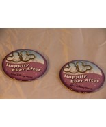 Disney 2 Button Set WDW Happily Ever After Pins Pin-Back Theme Park Married - £14.55 GBP
