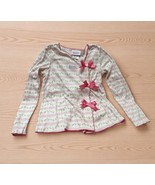 American Girl Bitty Baby Pajama Top ~ Girls Long sleeve Pink Purple Bow ... - $218.74 MXN