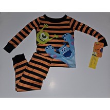 NEW Disney Monsters Inc 2-Piece Pajama Set Top Pants Baby 18 Months Black Orange - £14.16 GBP
