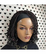Twist Braids Short Curls Curly Braided Head Band Wig For Black Women Mixed Color - $121.55