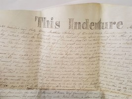 1830 Antique Vellum Land Deed Warwick Lancaster Peacock Pa Pshudy To Abe Gross - £112.96 GBP