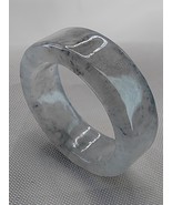 Icy Ice Black Natural Burma Jadeite Jade Band Ring # US SIZE 6.5 # 17.00mm - €410,92 EUR