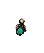 Vintage Sterling Silver Hallmarked H Multi Stone Navajo Floral Accent Ri... - $1,029.62 MXN