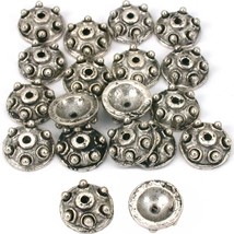 Bali Bead Caps Antique Silver Plated 9.5mm 20Pcs Approx. - $6.83