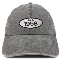 Trendy Apparel Shop Established 1958 Embroidered 65th Birthday Gift Pigment Dyed - £15.97 GBP