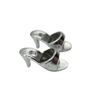 1978 Vintage Kenner Darci Fashion Shoes Silver High Heels Shoes Only - $410.81 MXN