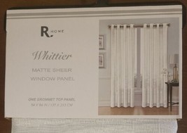 Whitter Matte Sheer Window Panel Curtain One Grommet Top Panel 54&quot;×84&quot; White-New - £13.92 GBP