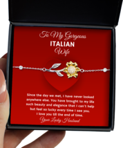 Bracelet Present For Italian Wife - Jewelry Sunflower Bracelet Valentines Day  - £39.92 GBP