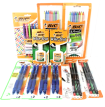 Lot of 11 BIC Office School Supplies Gel Pens Intensity Pencil Stripes White Out - £13.61 GBP