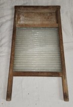 Vintage National Atlantic 510 Glass Panel WashBoard Wall Country Decoration - £30.59 GBP