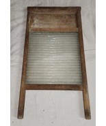 Vintage National Atlantic 510 Glass Panel WashBoard Wall Country Decoration - £30.68 GBP