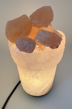 Zennery Himalayan Salt Rose Shaped Fire Lamp - NEW - £22.15 GBP