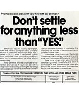 General Motors Continuous Protection Plan 1979 Advertisement Automobilia... - $371.04 MXN