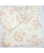 Custom Country Rose Floral Romantic Pink Tab-Top 2-PC 80 x 84 Drapery Pa... - £63.75 GBP