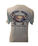 New JEDCO Blue T SHIRT with a Crab lighthouse beach scene - $29.69 - $31.67