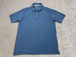 Free Fly Polo Shirt Mens Large Blue Short Sleeve Bamboo Jersey Performance Golf - £16.06 GBP