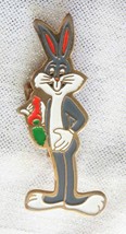 Enamel Bugs Bunny with Carrot Gold-tone Brooch 1970s vintage 2&quot; - £10.17 GBP
