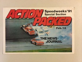 Vintage NASCAR ACTION PACKED SPEED 1991 Photo Poster Daytona Beach News ... - $26.81 CAD