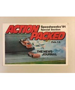 Vintage NASCAR ACTION PACKED SPEED 1991 Photo Poster Daytona Beach News ... - $376.41 MXN