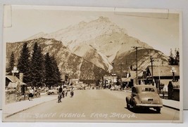 Canada Rppc 1940&#39;s Alberta Banff Avenue From Bridge - Byron Postcard A13 - £12.98 GBP