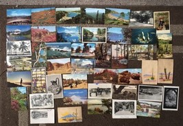 Lot Of 44 Antique Vintage Postcards All Landscape 1940 1950 1960 Great Stamps - £26.11 GBP