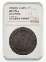 1797 Soho Great Britain 2 Pence Copper Coin Graded by NGC as VF Details - £174.09 GBP