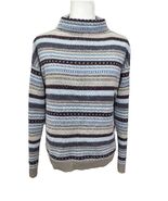 Ann Taylor Cotton Blend Sweater Size S Fair Isle Preppy Twee Holiday Cab... - $361.01 MXN
