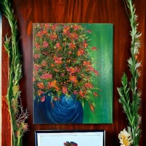 Bouquet 2 Acrylic on Canvas Original Landscape Painting in Size 8&quot; x 10&quot; - $84.15